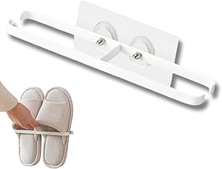 [穴あけ不要] スリッパラック 壁掛け 省スペース 吊り下げ式 強力粘着 玄関 浴室 下駄箱 シューズラック おしゃれ (1足がけ)
