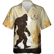 Funny Bigfoot Hawaiian Shirt for Men - Sasquatch Cruise Shirt, Button Down Shirt Short Sleeve MP_HW_06