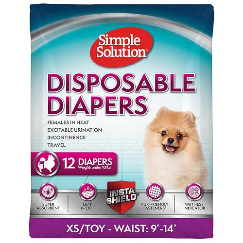 Simple Solution Pañales desechables para perras, ajuste real, absorbentes