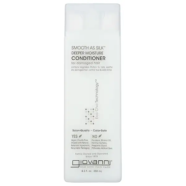 GIOVANNI Smooth As Silk Conditioner, 8.5 FZ 1