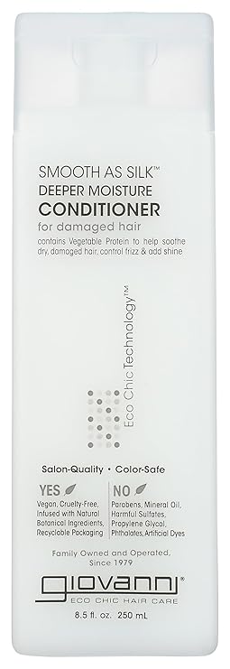 GIOVANNI Smooth As Silk Conditioner, 8.5 FZ
