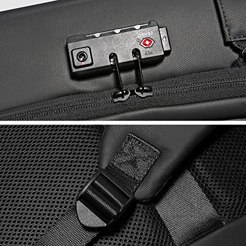 Mochila para laptop resistente con cremallera trasera de seguridad 4