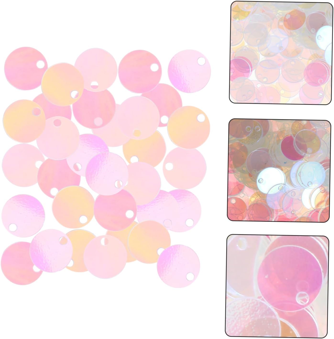 Flat Round Sequins 8mm 45g Loose Embroidery Paillettes Clothing Accessories for Handmade DIY Crafts and Sewing Embellishments