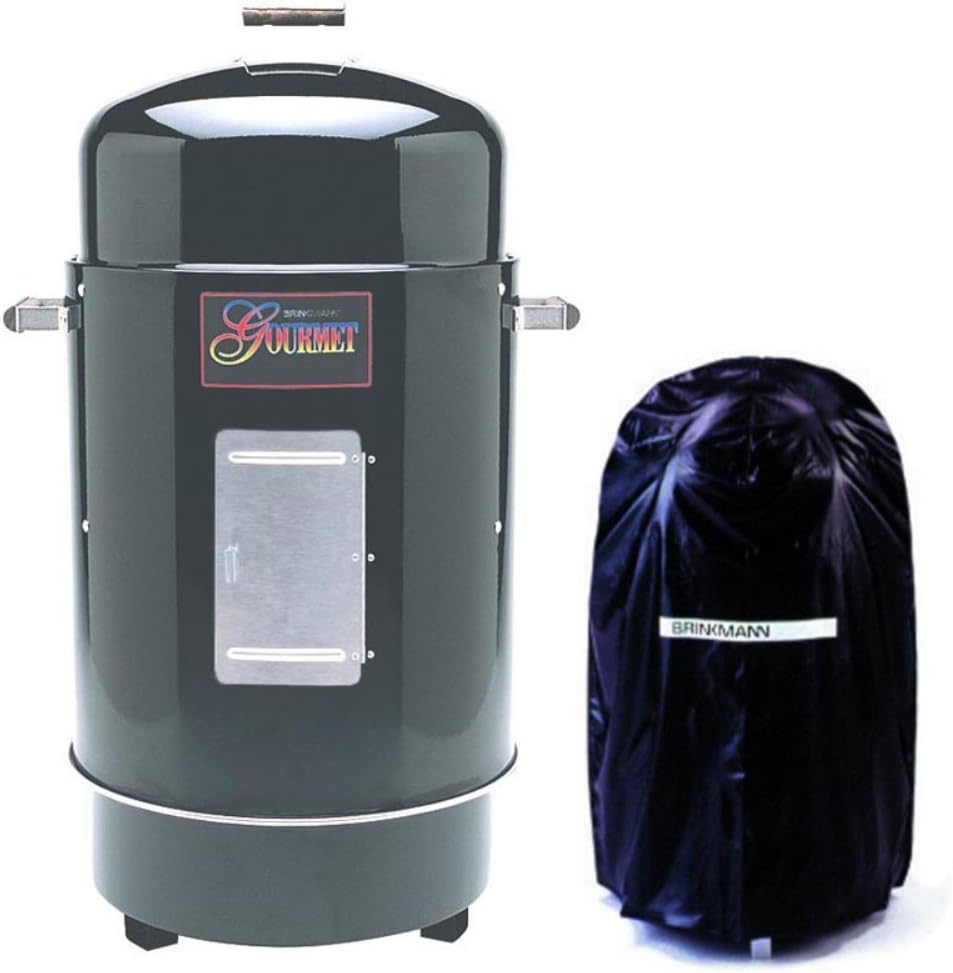 Brinkmann 852-7080-7 Gourmet Charcoal Smoker and Grill, Black