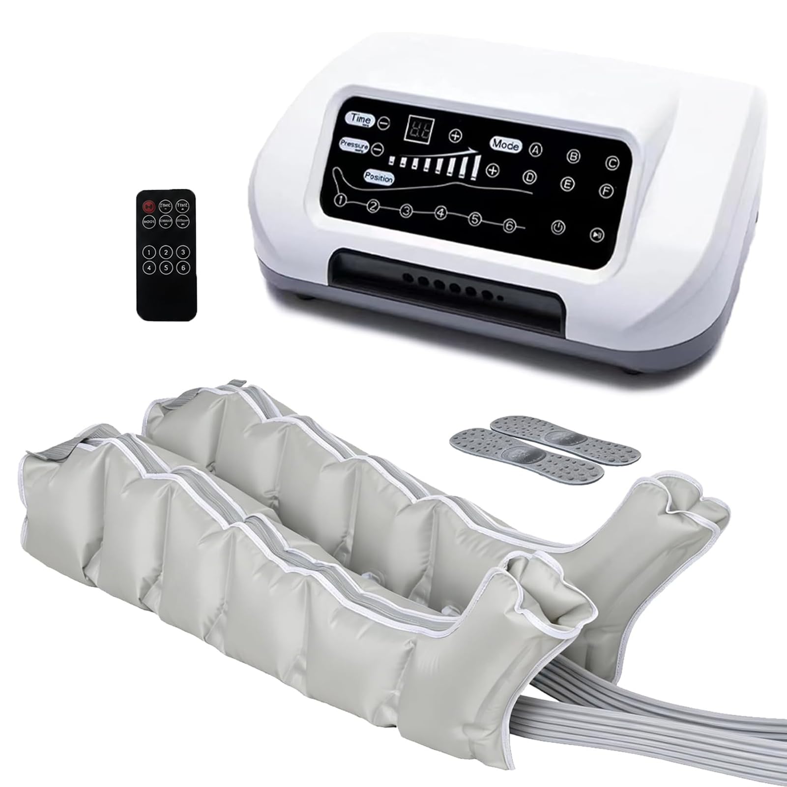 6 Cavity Pressotherapy and Lymphatic Drainage Suit | L/XL Pressotherapy Full Body Electric Air Compression Leg Massager for Pain and Circulation Swollen Legs, Edema, Muscle Relief Fast Recovery