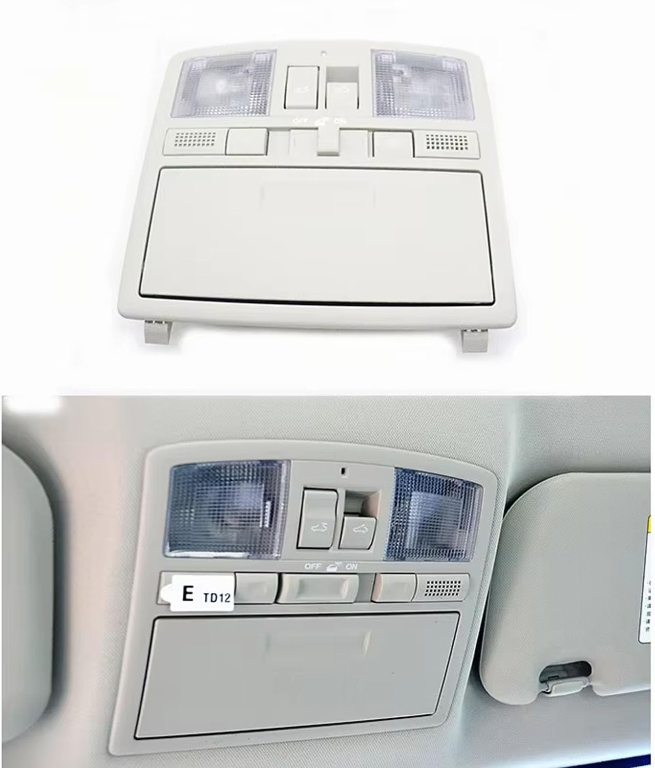 Car Roof Reading Light for Mazda for 2008-2012 Td11-69-970H75 Td75-69970 Td77-69970 Car Ceiling Reading Light Cover Lamp Cap Trim Sunroof Switch Rear Cover