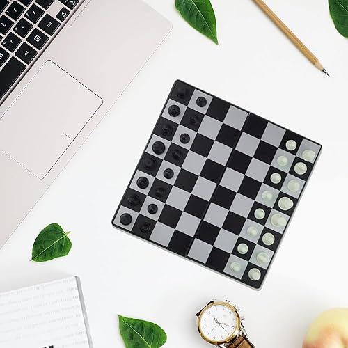 Miniatura 6 de KOKOSUN Mini juego de ajedrez magnético de viaje de 6.5 pulgadas, juego de mesa de ajedrez plegable, juguetes educativosregalo para adultos y niños