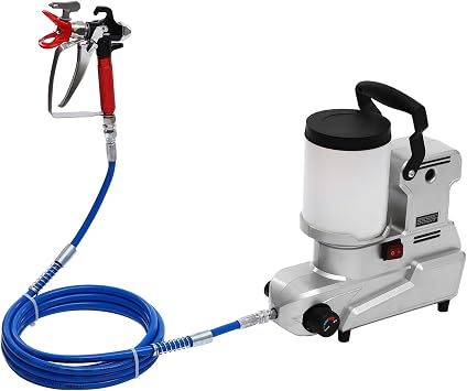 Airless Paint Sprayer, 1600W 0-850RPM Power Painter, Adjustable Pressure Spray Paint Gun Tools for Furniture, Indoor Ceilings, Indoor Walls, House Interior and Exterior Painting Applications
