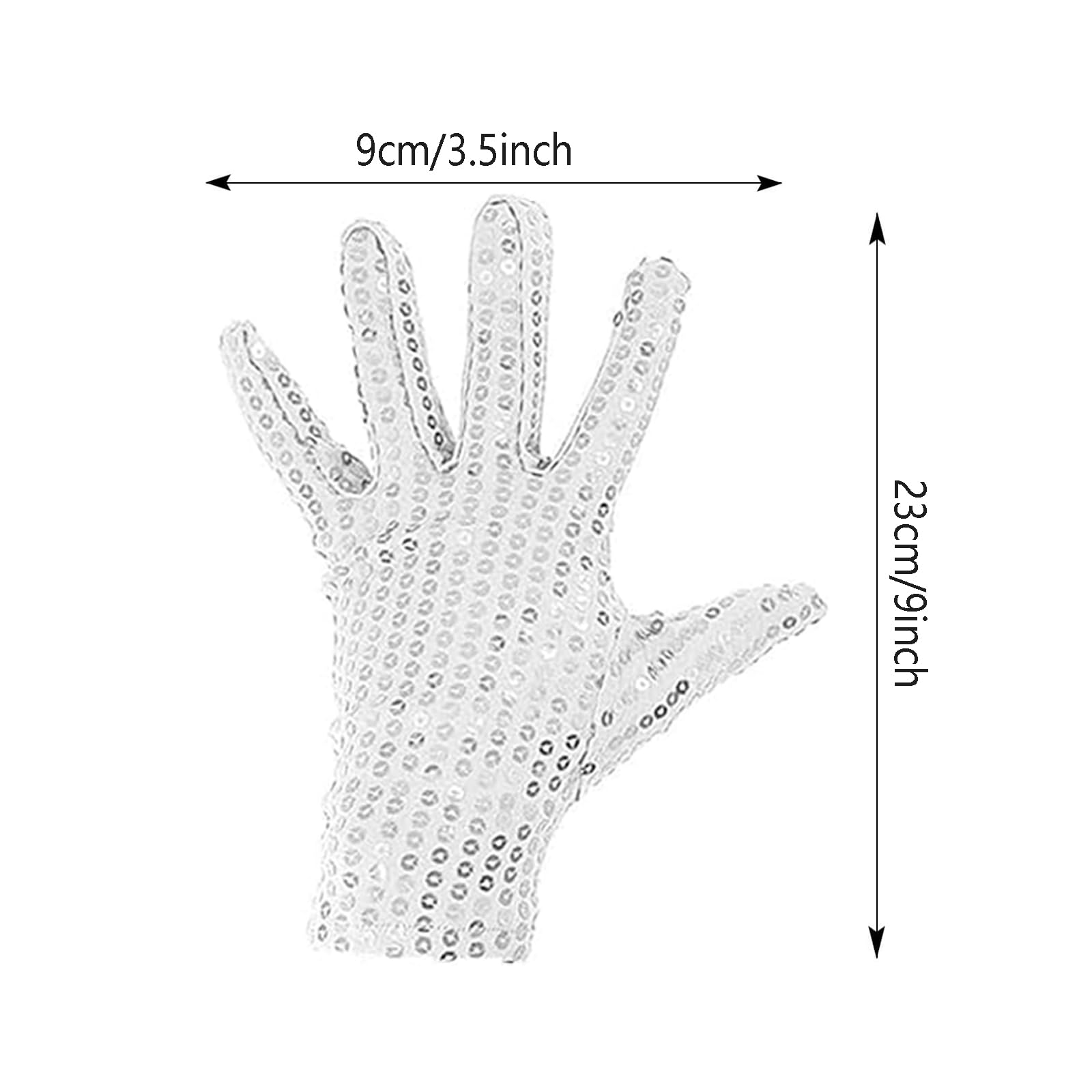 Ismeally 3Pairs Sparkling Sequin Gloves Silver Glitter Gloves Sequin Dance Gloves for Party Ice Skating Dance Costume Dress Up (Silver)