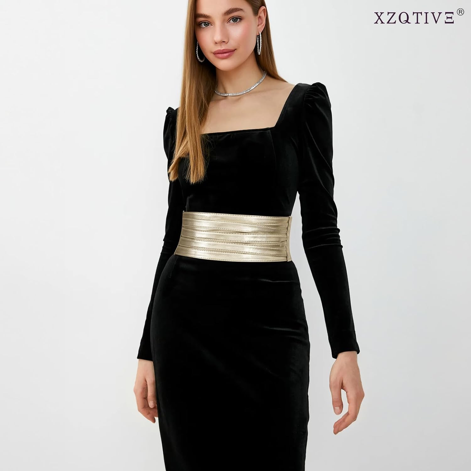XZQTIVE Wide Elastic Belts for Women Dresses Black Waist Corset Belt for Women Fashion Wide Stretchy Belts - Image 6