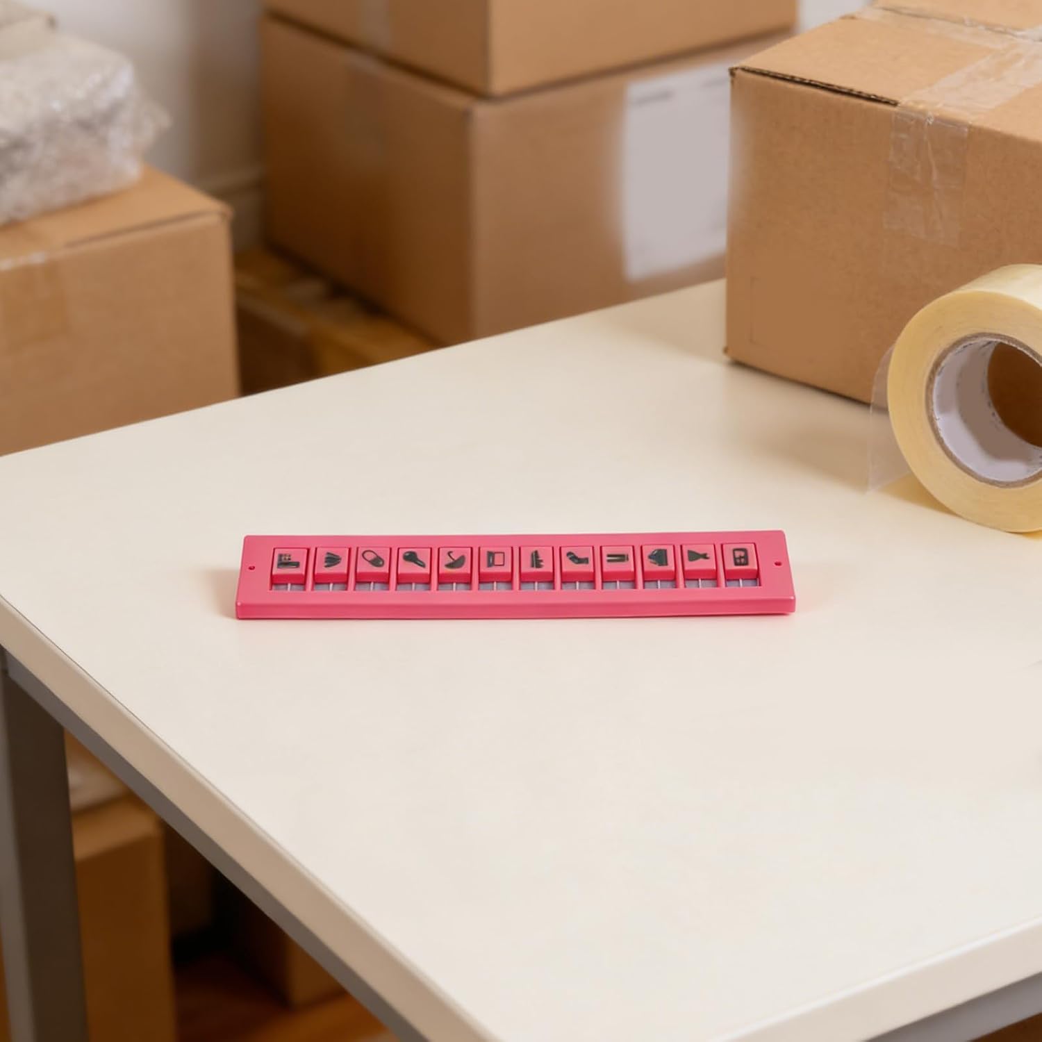 24 Pack Portable Moving Box Labels Plastic Quick Id Coded Tags