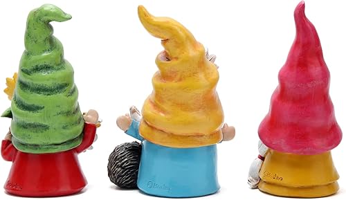 Miniatura 3 de Hodao Juego de 3 decoraciones de gnomos de primavera, adornos de gnomos de flores, regalos, figuras de gnomos de verano, gnomos de primavera para