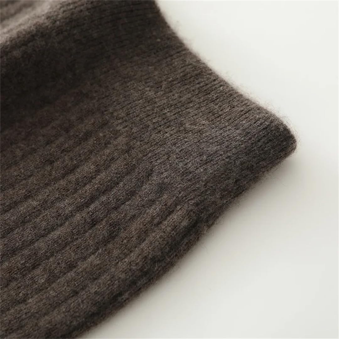 Lmtossey Gonna da donna in lana merino lavorata a maglia con elastico in vita casual