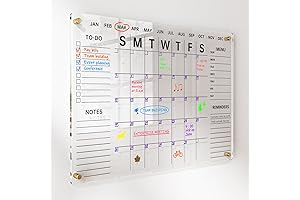 Acrylic Wall Calendar with Dry Erase Surface | Perfect for Planning and...