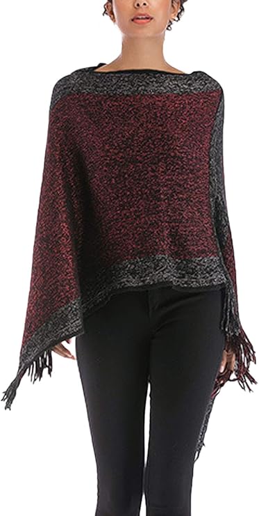 Mujer Poncho Elegante Hipster Tallas Grandes Capa Primavera Oto o mujer-poncho-elegante-hipster-tallas-grandes-capa-primavera-oto-o