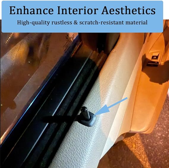 Black Car Door Lock Rod Grommet Cover Replace for BMW 5 Series F10 F18,Door Lock Knob Pin Guide kit(Not Fit for GT)