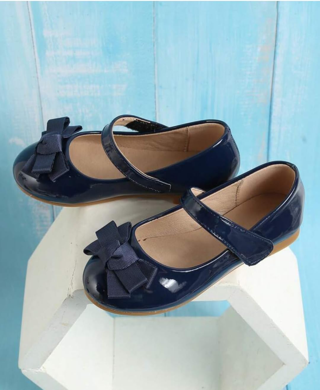 Dark Blue Girls Mary Jane Flats
