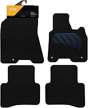 FSW - Car Floor Mats Fits Kia Sportage Mk4 2018-2021 Hook Fixing - Tailored Mats - Black Carpet - PVC Cushioned Heel Pad - Anti Slip Mat - Non Slip - 4 Pc Floor Mat - 3 Clips
