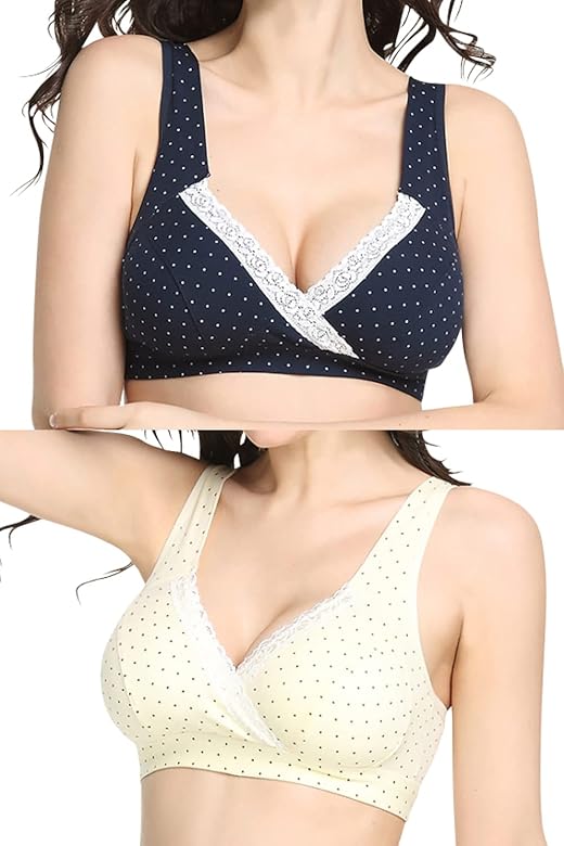 Amazon.co.jp: [ミウォルナ] 授乳ブラ 2枚セット 授乳ブラジャー 