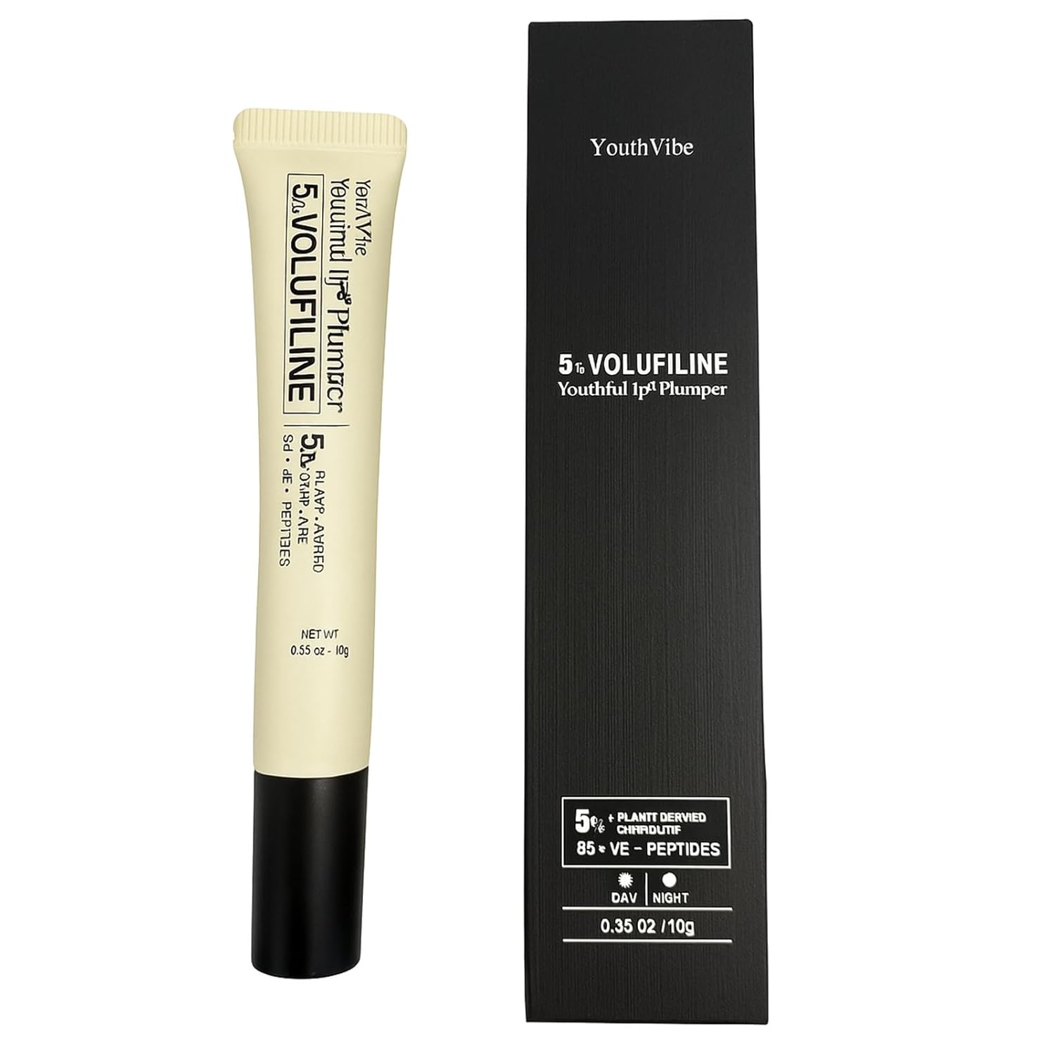 YouthVibe Lip Plumper with Squalane, Peptides - Hydrating - Clear