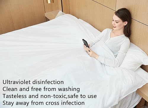 Miniatura 5 de Yutianli Juego de sábanas desechables, funda de edredón y fundas de almohada para hotel y viajes. Juego de sábanas portátiles listas para usar