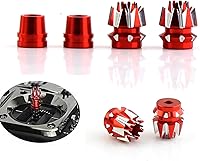 Vista 4 de 2 juegos de aleación M3 Tamaño 0.118 in Transmisor 3D Stick Extremos para Futaba/Spektrum DX7 FrSky Taranis X9 X7 RadioLink RC Multicopter Rojo