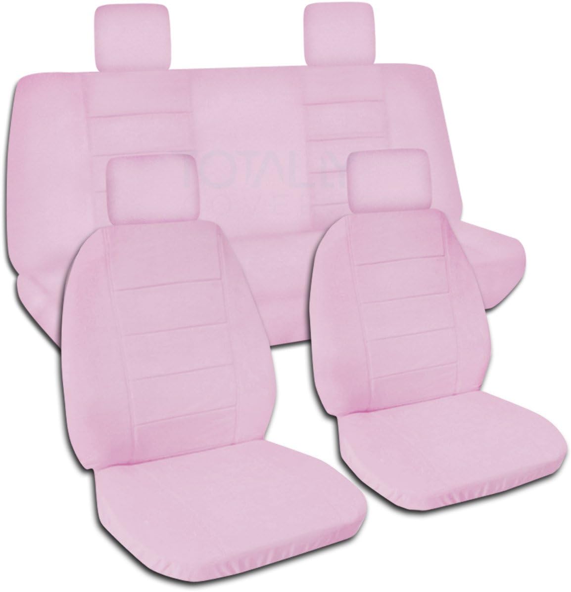 Totally Covers Compatible with 2007-2010 Jeep Wrangler JK Solid Color Seat Covers: Blue - Full Set: Front & Rear (22 Colors) 2-Door/4-Door Complete Back Solid/Split Bench