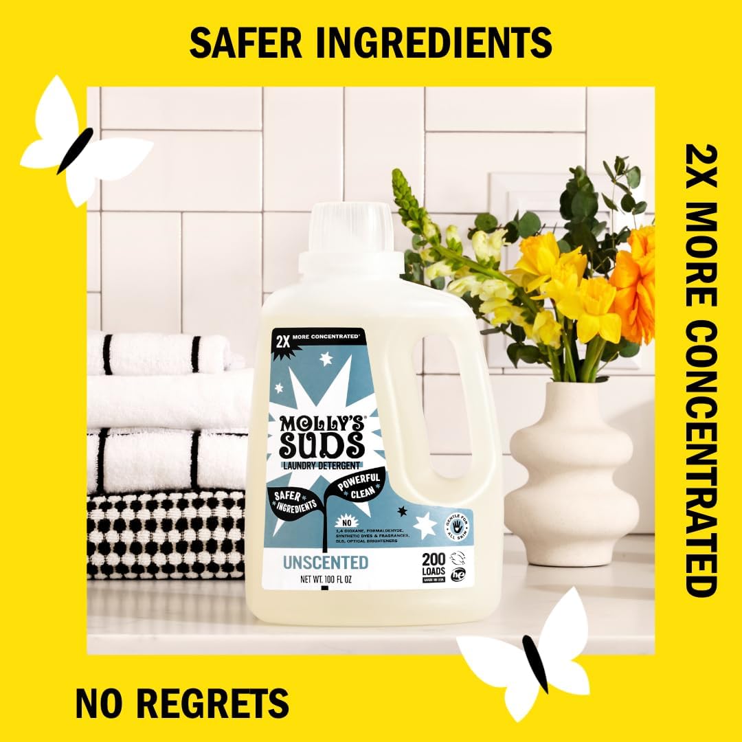 Molly's Suds Liquid Laundry Detergent | Clean Laundry Detergent Soap for Sensitive photo 3