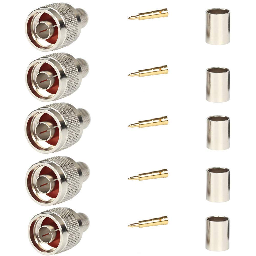 GraspaDeal N Male Plug Crimp Connector for LMR 300 RF Coaxial Cable ? Pack of 5 (B08T1THRLX) Amazon Price History, Amazon Price Tracker