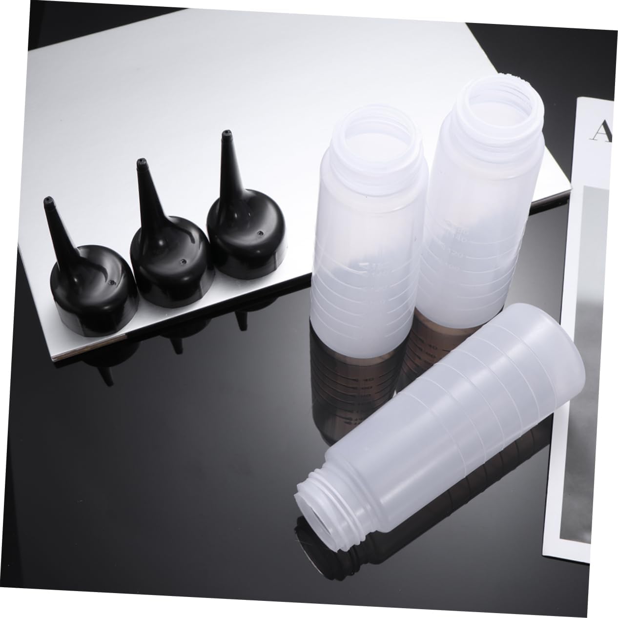 Didiseaon 3pcs Applicator Bottle for Hair Refillable Shampoo Bottle for Hair Dye