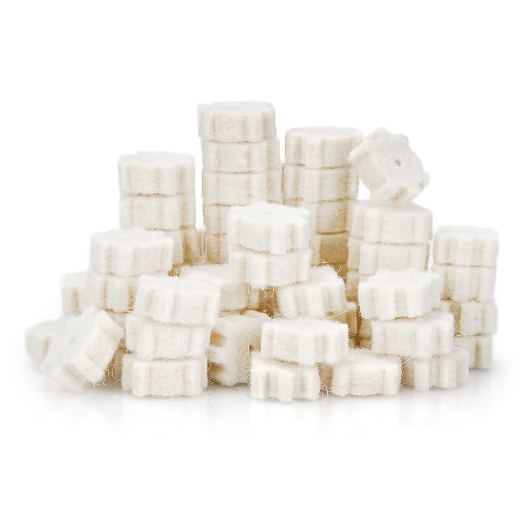 100 Pack Wool Star Chamber Cleaning Felt Pads for Gun Rifle Pistol, Cleaning Pellets, Gun Cleaning Kit Universal