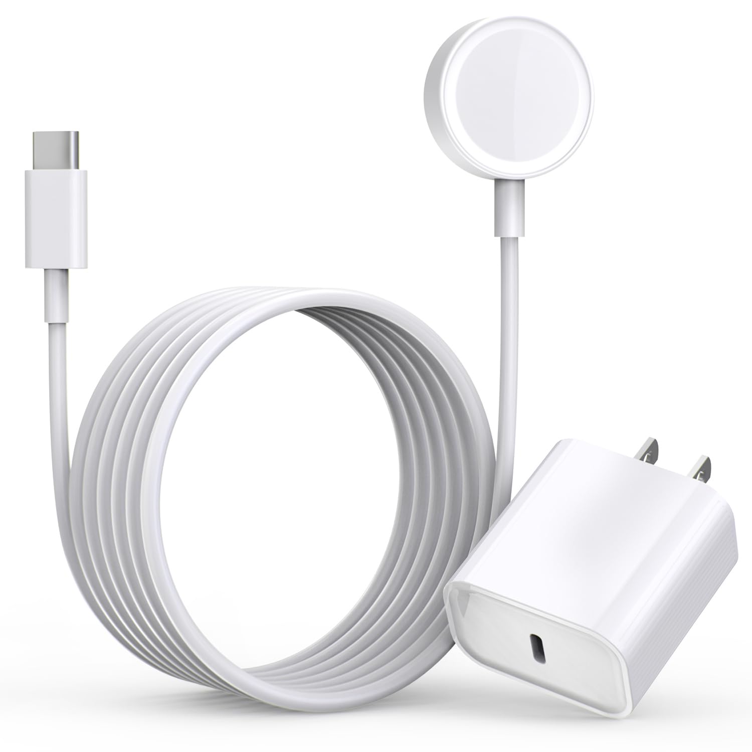 Fast Charger for Apple Watch Charger, USB C iPhone Watch Charger Plug Adapter & Long 6.6FT iWatch Portable Wireless Fast Charging Cable Cord Compatible with Apple Watch Series 10/9/8/7/SE/6/5/4/3/2/1