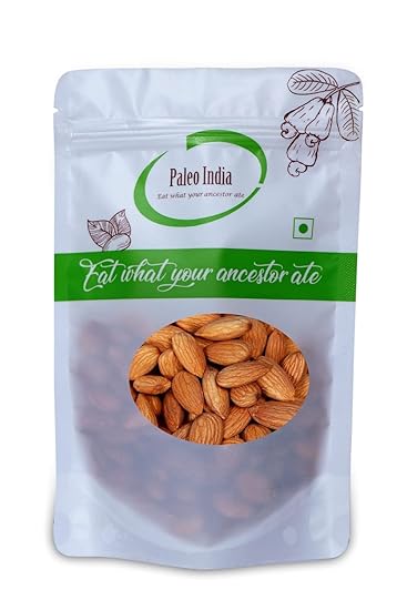 Natural California Almonds California Nonpareil Dried | Badam Giri | Healthy Snacks Dry Fruits and Seeds100 Gram, (Pack of 1 )