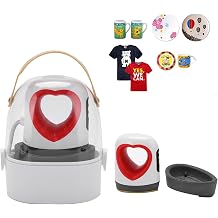 Mini Heat Press Machine Easy Press Heart Handheld Easy Heat Press Supplies for T-Shirts Shoes Clothes and Hats[US Plug 110V] Heat Press Machines