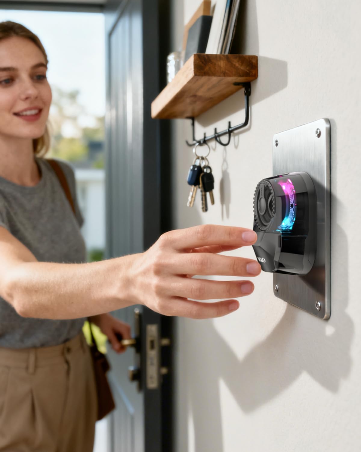 W & O Bluetooth Speaker with Wireless Earbuds,All in One, Magnetic Portable Speaker Bluetooth 5.4 with RGB Lights, Magnetic Mount，for Travel, Gifts (Black)