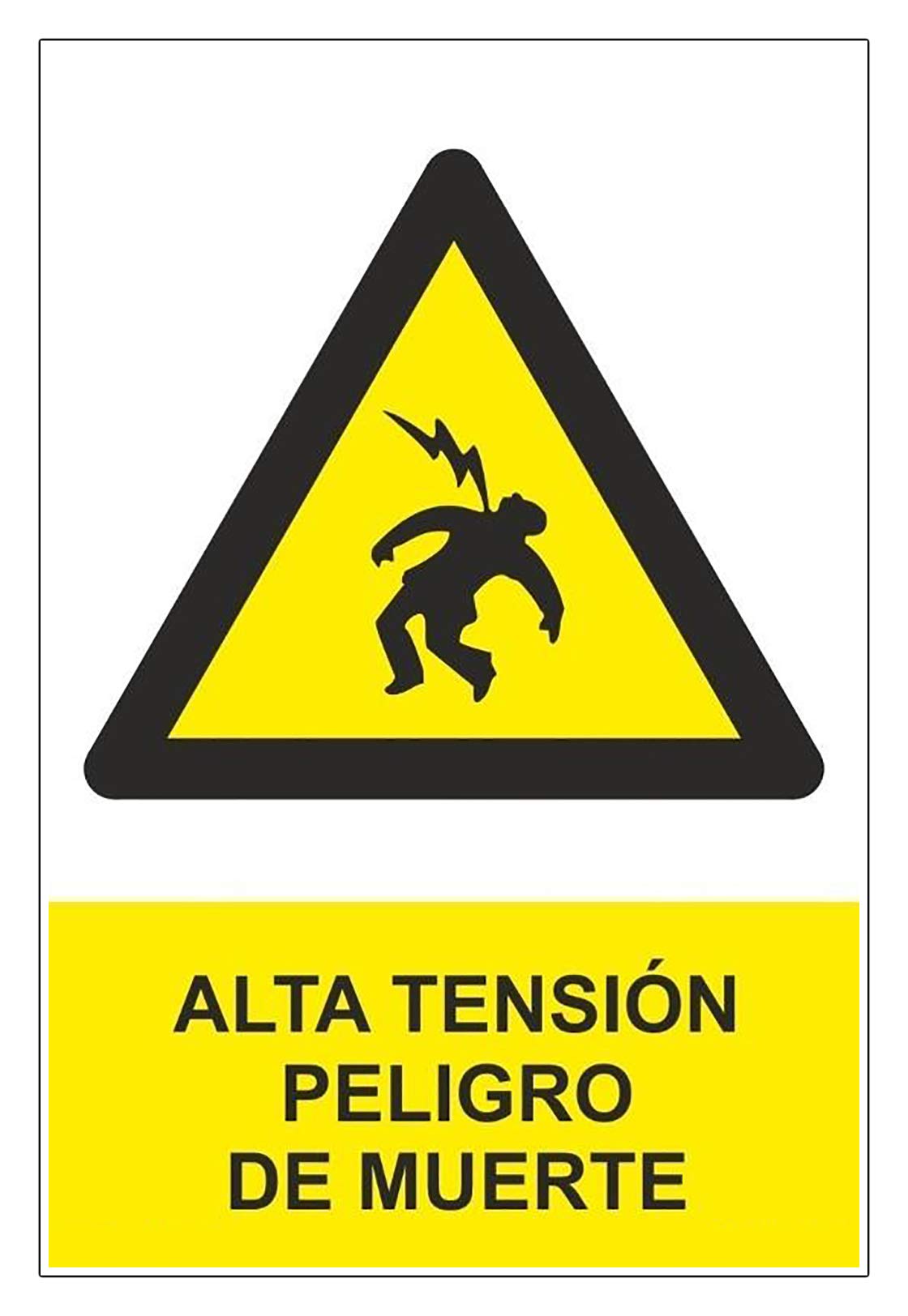 Cartello di pericolo - Tensione elettrica - Adesivo - Expert