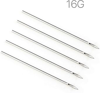 Beaute Professional Piercing Set - 41Pc Nose Piercing Kit, Stainless Steel 14G & 16G Nose Ring Studs, Sliver Color