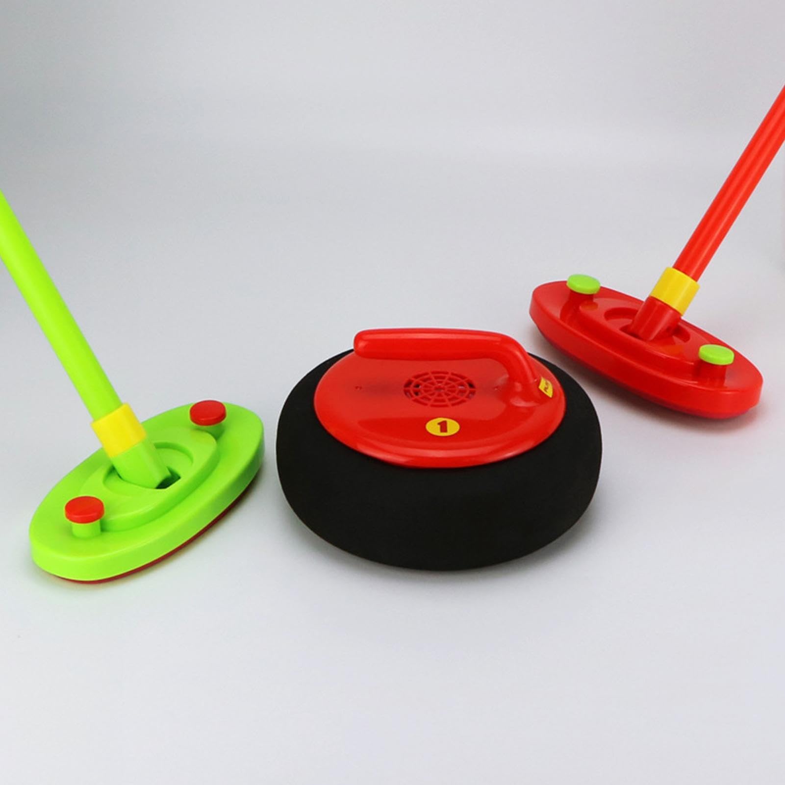 Gioco Da Tavolo Curling Elettrico – Set Con Pietre Lucenti E Spazzole Per 2 Giocatori, Hobby Creativo Per Famiglie E Bambini