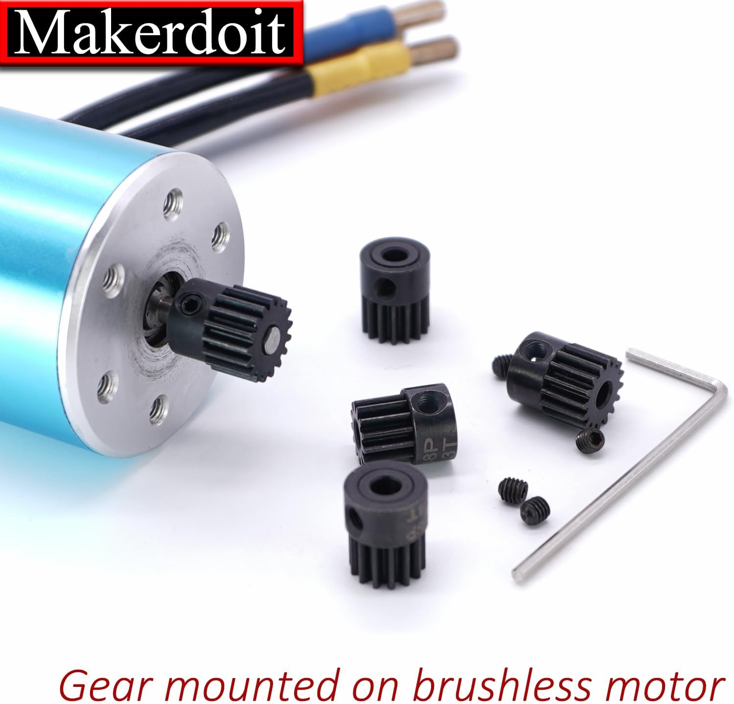 48P 3.175mm Pinion Gear Sets 5Pack 13T 14T 15T 16T 17T Hardened Steel fit 3.175mm (1/8-Inch) Shaft RC Car Truck Upgrade