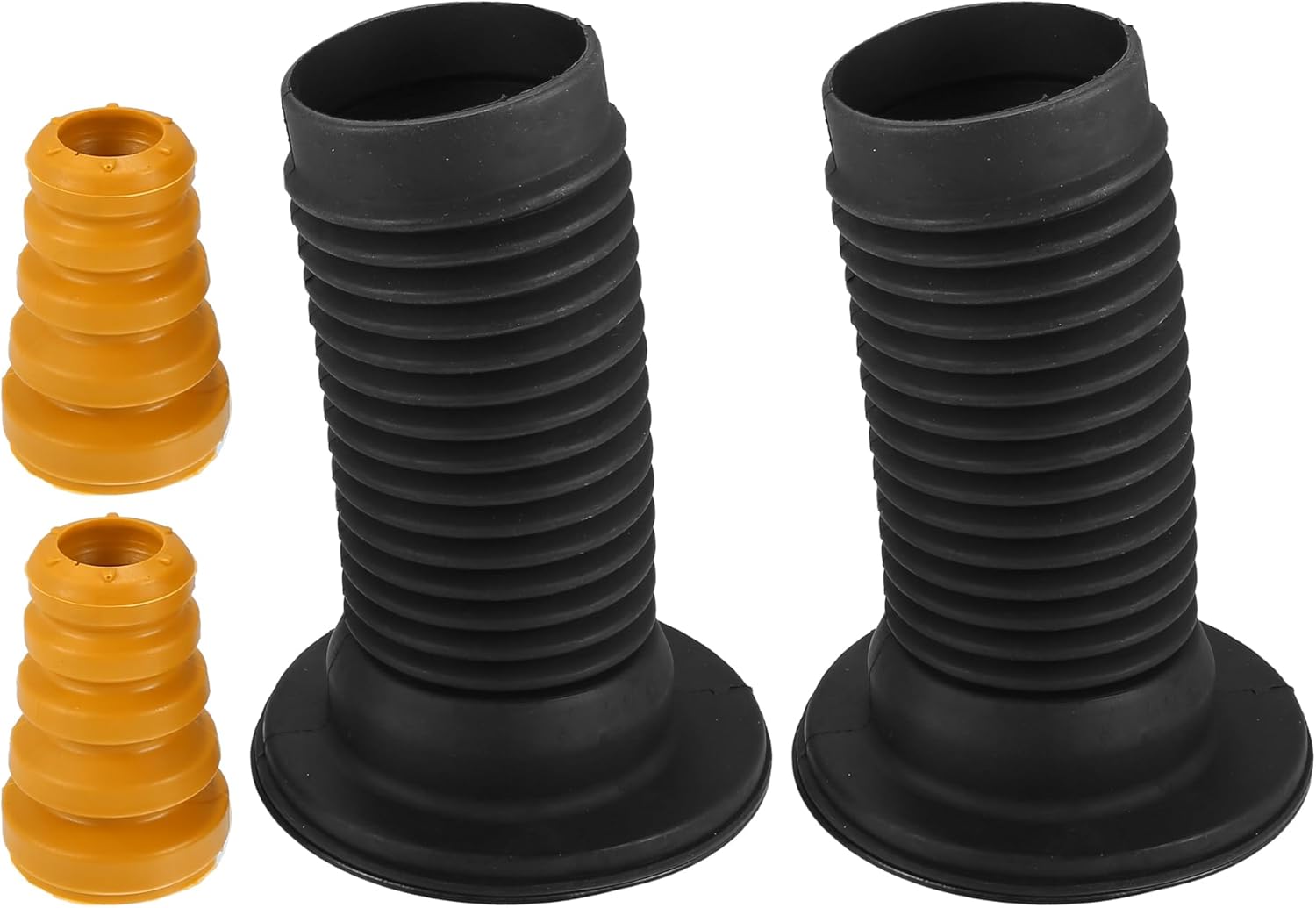 Motoforti Front Suspension Bump Stop Shock Absorber Strut Boot Kit, for MITSUBISHI OUTLANDER 2014, Rubber, No.4055A031/4055A048/4040A555, Black Yellow, 2 Set