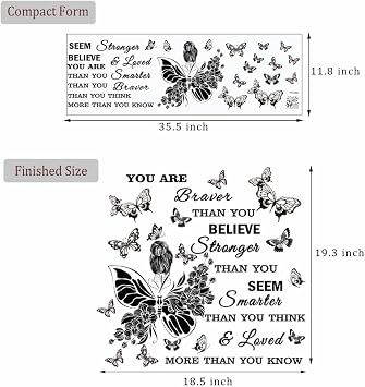 Inspirational Wall Decals You are Quote Wall Stickers Peel and Stick Wall Decor Motivational Saying Positive Wall Sticker for Girls Living Room Nursery Playroom Bedroom Daycare Decor