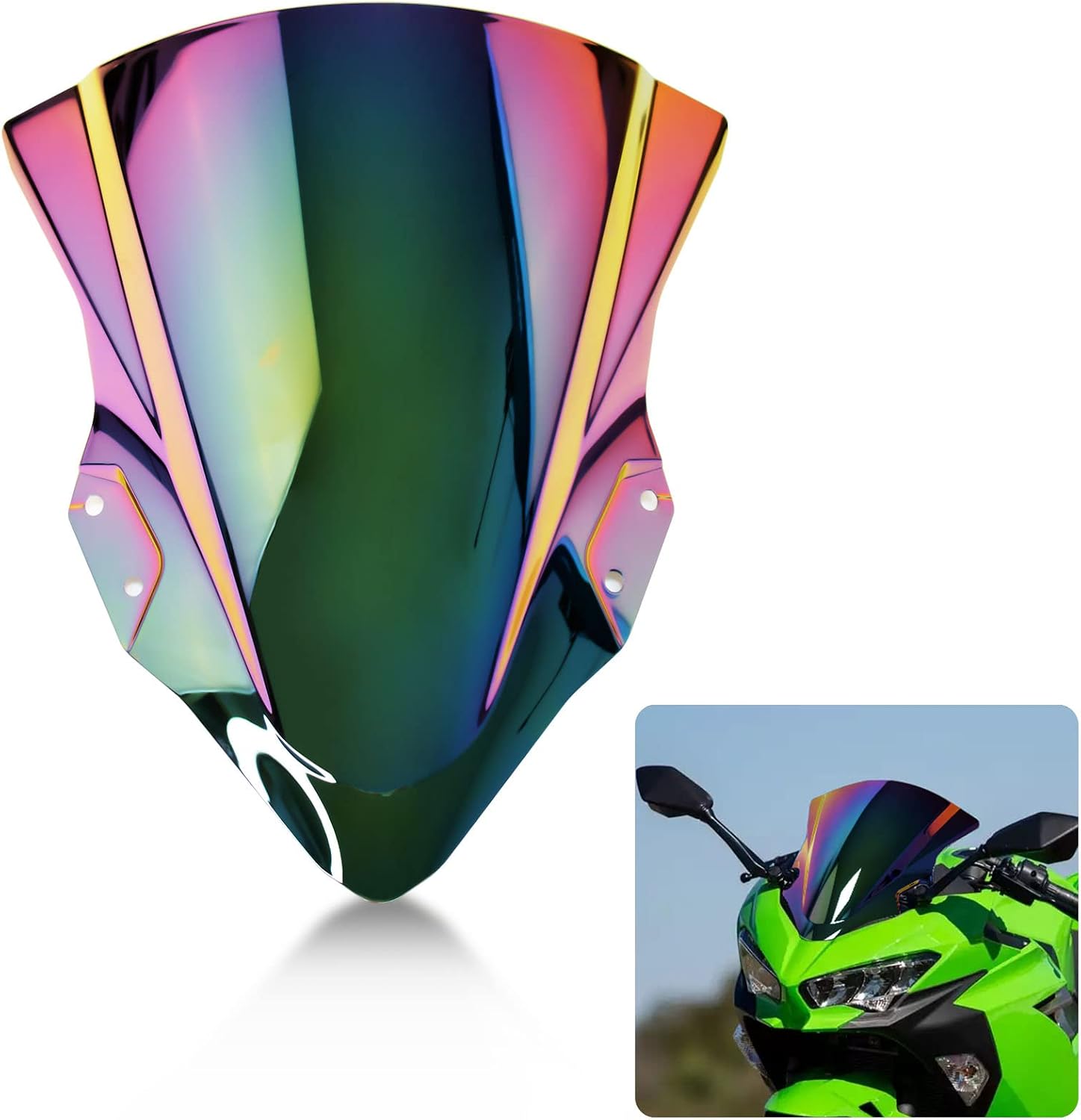 Windshield Windscreen Double Bubble for 400 EX400 250 2018-2023(ColorfulA)