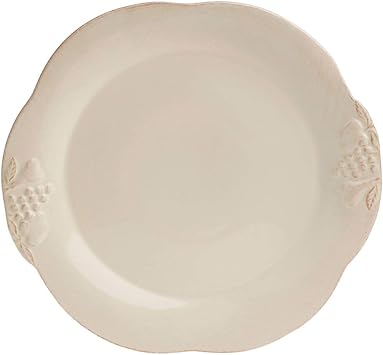 Casafina Ceramic Stoneware 8 Salad Dessert Plate - Madeira Harvest Collection, Vanilla Creme | Microwave & Dishwasher Safe Dinnerware | Food Safe Glazing | Restaurant Quality Tableware