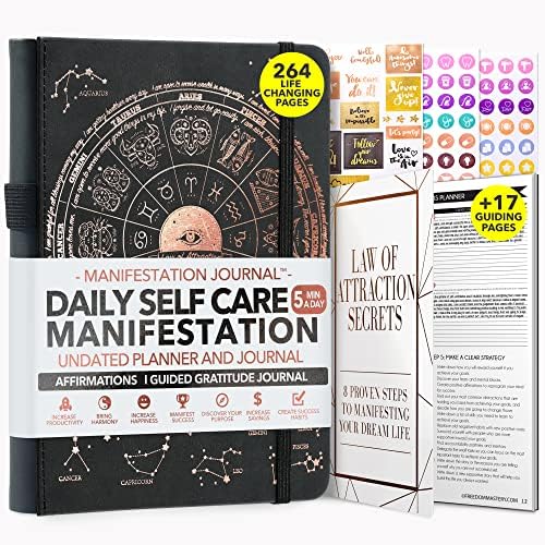 Law of Attraction Life & Goal Planner - A 90 Day Journey Creating Your Dream Life - Personal Gratitude Journal, Week Success Planner, Vision Board & Organizer + Planner Stickers