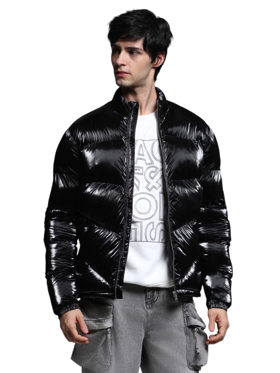 jack & jones Men's Polyester Standard Length A-Line Coat-picture-30