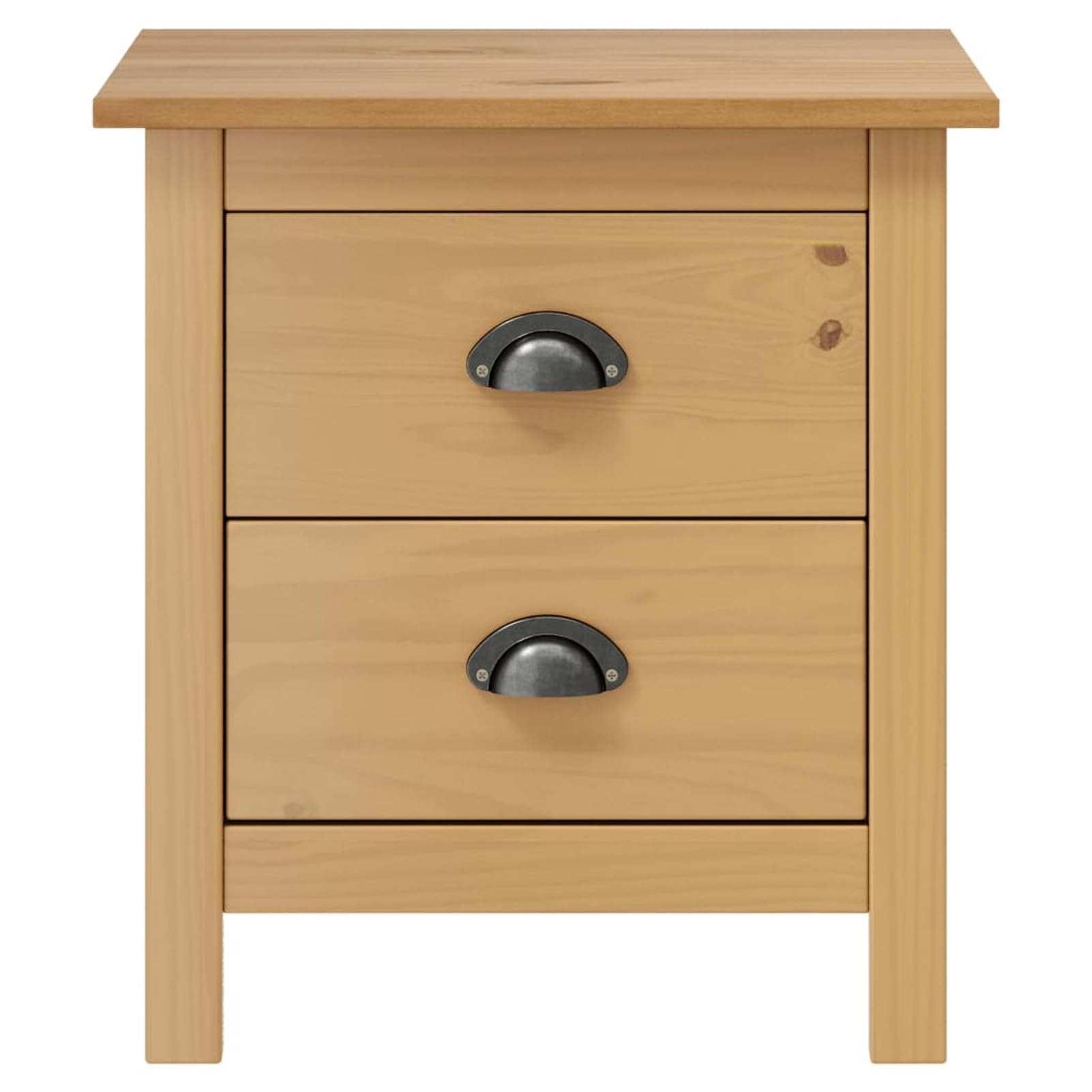 Homgoday Comodino Hill 46x35x49,5 cm in Legno Massello di Pino