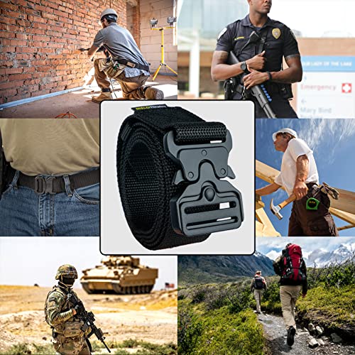 MELOTOUGH Cinto de ferramentas com fivela de liberação rápida resistente, Preto, 1.5 inch