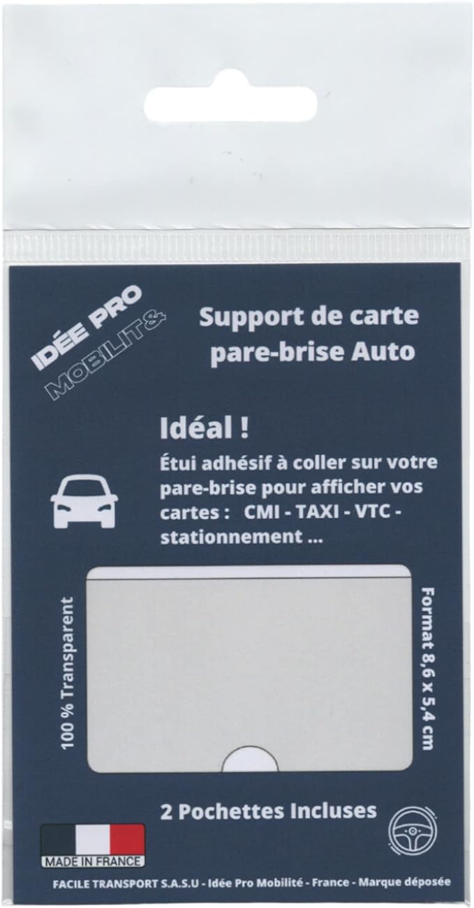 Amazon.fr Support De Carte PareBrise Transparent Adhésif Inclusion
