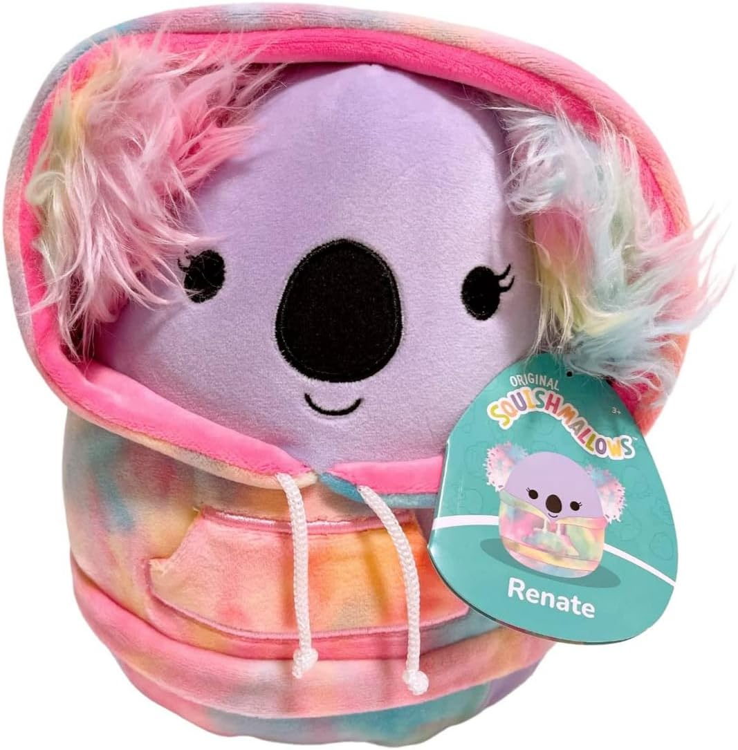 Squishmallows 8" - Officially Licensed Kellytoy Plush - Collectible Soft & Squishy Stuffed Fruit Animal Toy - Add Glady to Your Squad - Gift for Kids, Girls & Boys - 8 Inch (Hoodie Renate)