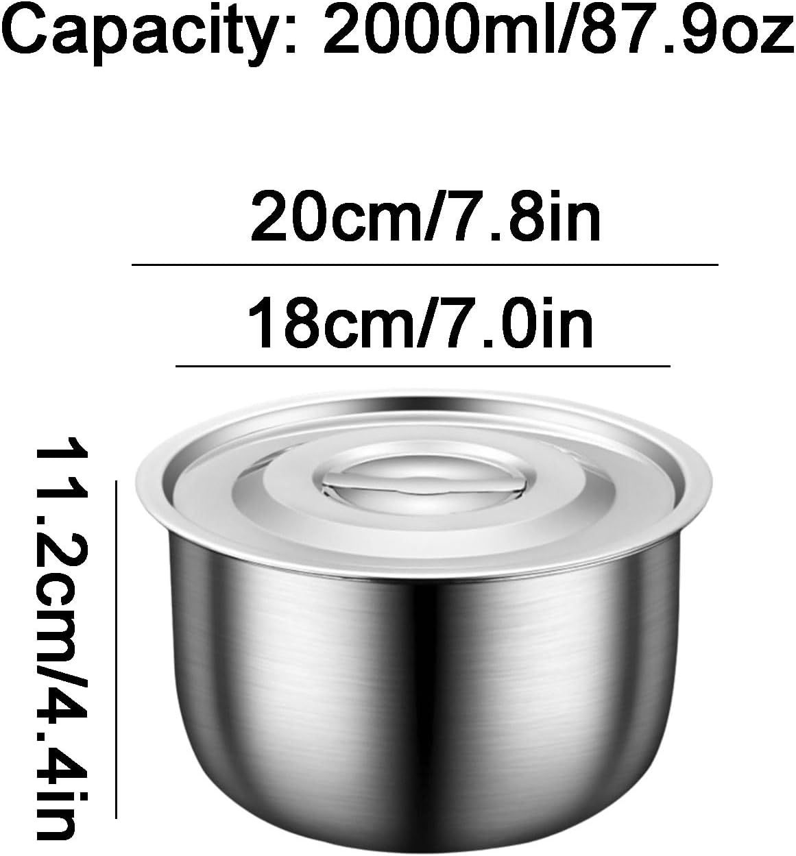 Stackable Stainless Steel Mixing Bowl With Lid For Home Kitchen Round Large Capacity Dough Mixing Salad Bowl Multi-Purpose multipurpose(S)